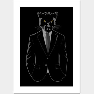 Panther in Black Suit Posters and Art